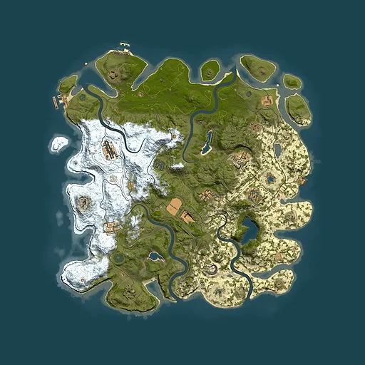 Rust map seed 1843219003, 4500x4500m top-down preview