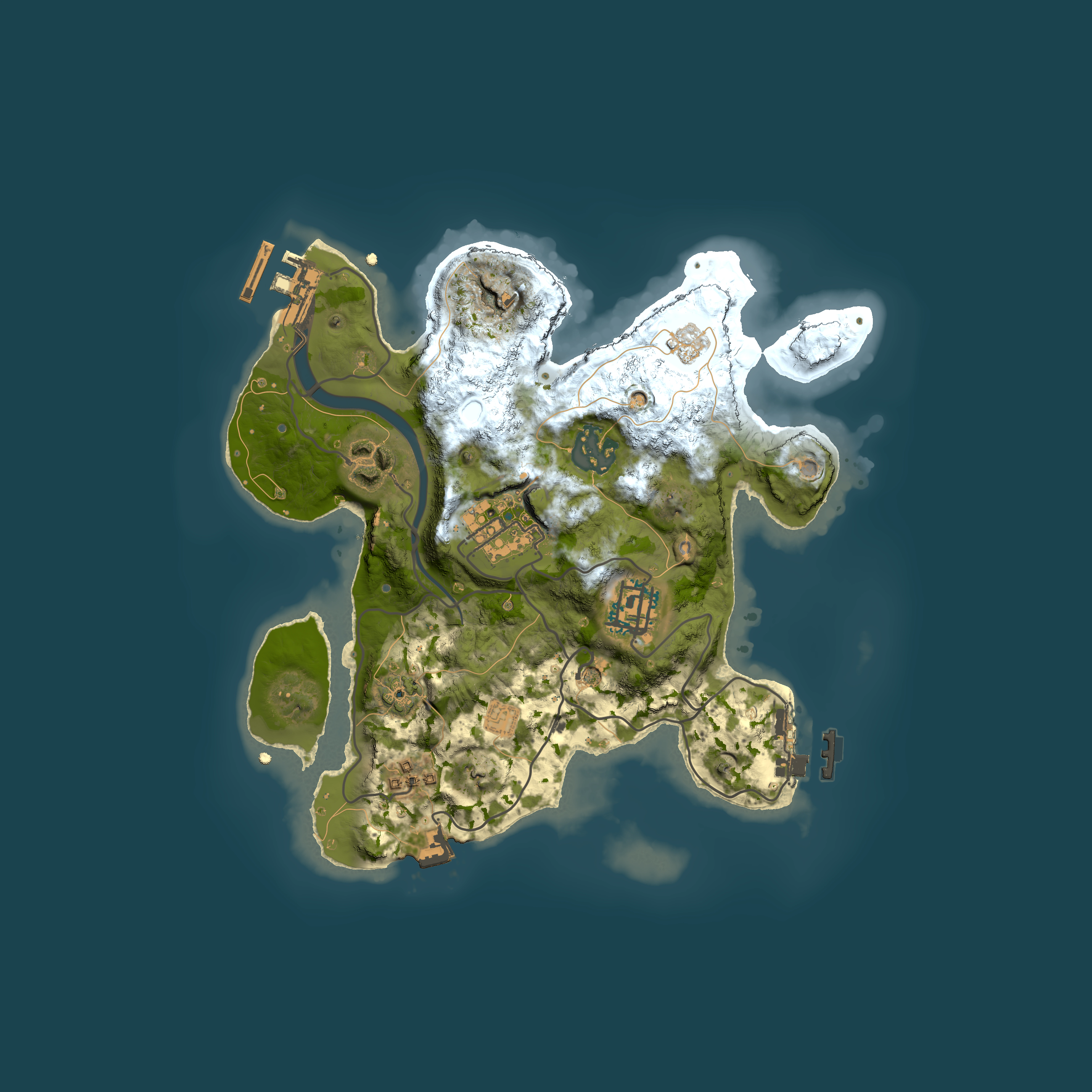 Full top-down render of Rust map seed 269284871, 2500x2500m