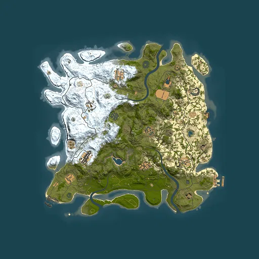 Rust map seed 1328542689, 4000x4000m top-down preview