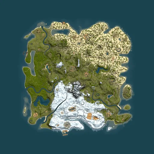 Rust map seed 1356225461, 5000x5000m top-down preview