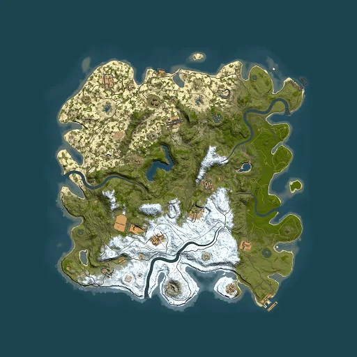 Rust map seed 512791499, 4500x4500m top-down preview