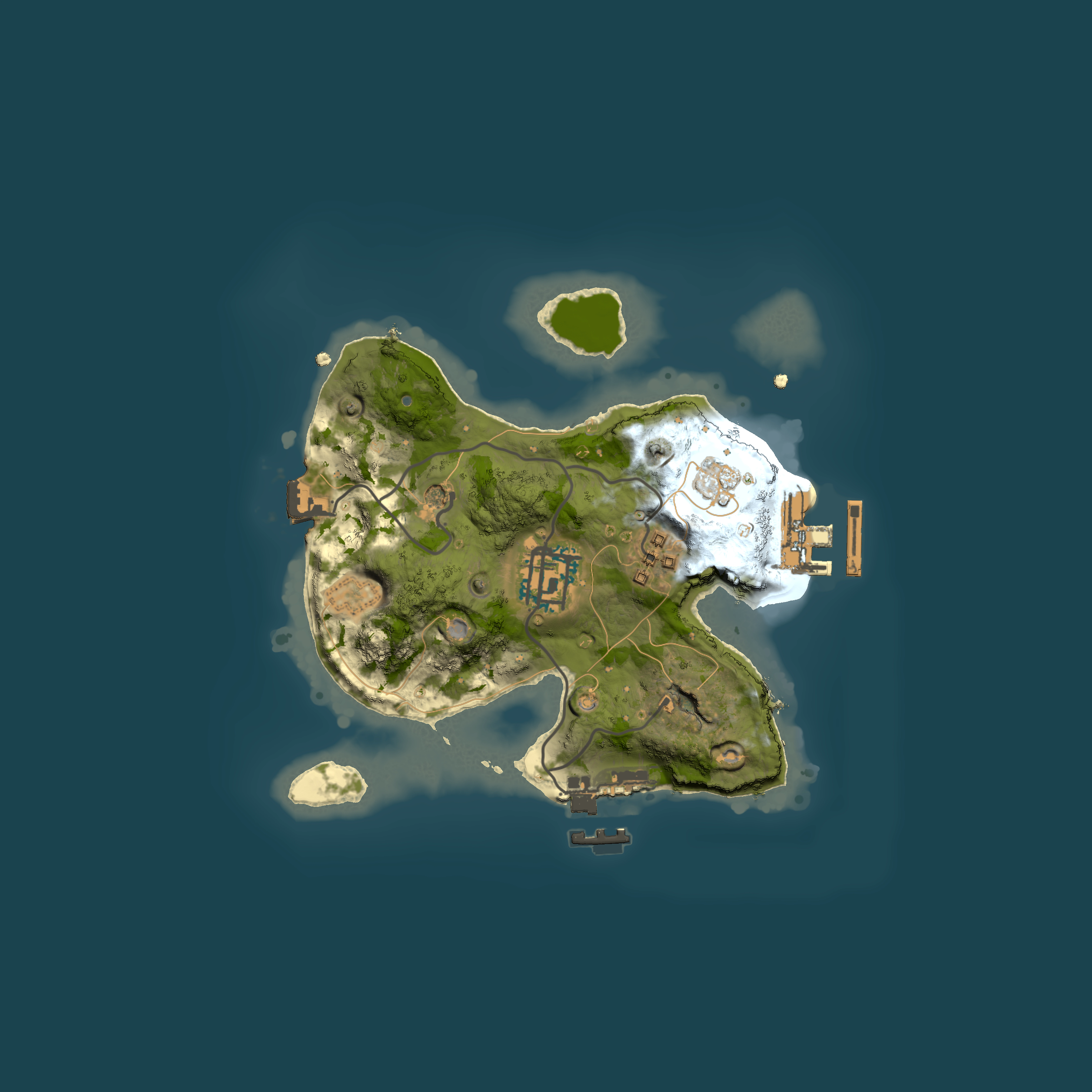 Full top-down render of Rust map seed 94350021, 2000x2000m