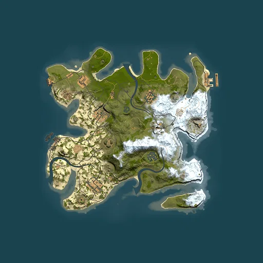 Rust map seed 1083658742, 3000x3000m top-down preview