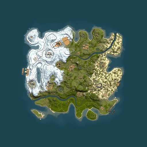 Rust map seed 2061541631, 3500x3500m top-down preview