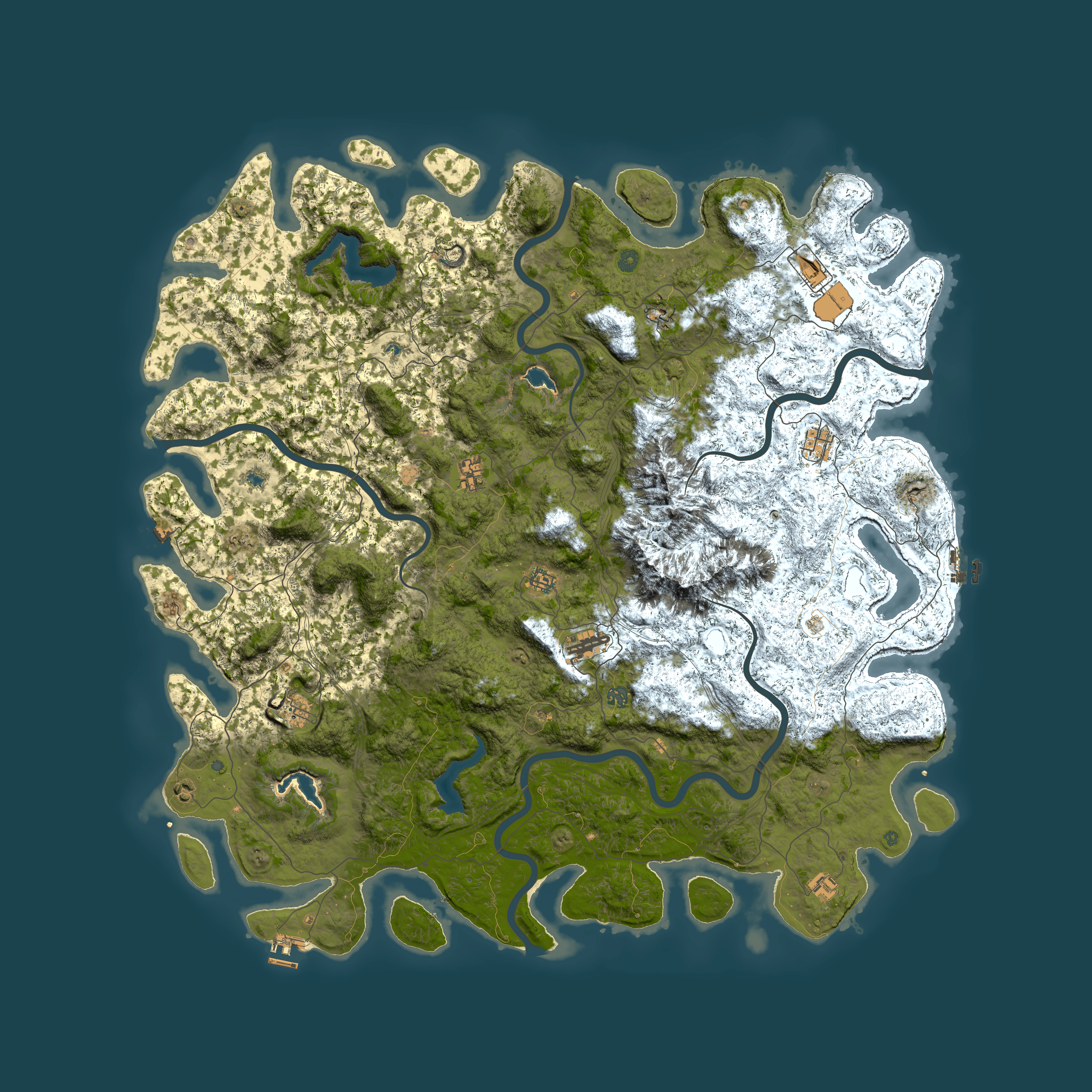 Full top-down render of Rust map seed 1542844230, 6000x6000m