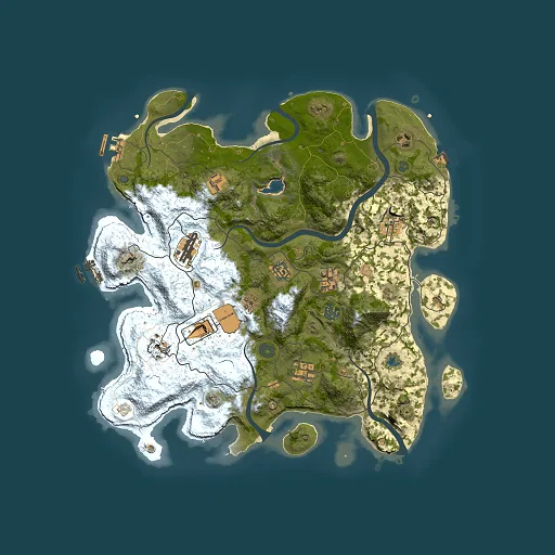 Rust map seed 2003146205, 4000x4000m top-down preview