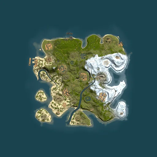 Rust map seed 2006828352, 3000x3000m top-down preview