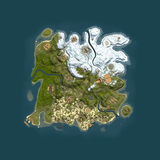 Rust map seed 2065718552, 3500x3500m top-down preview