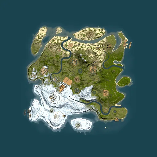 Rust map seed 1855698024, 3500x3500m top-down preview