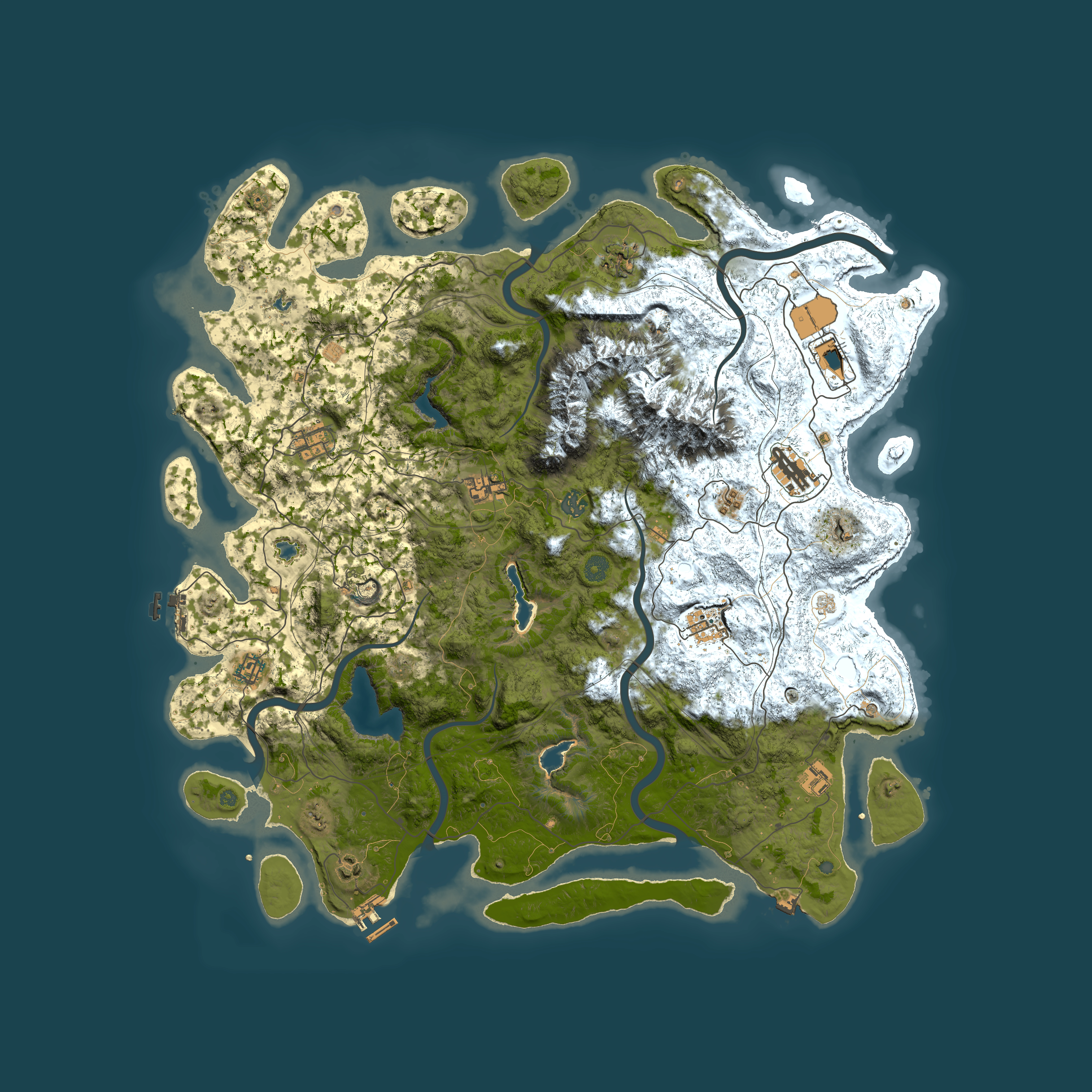 Full top-down render of Rust map seed 534114054, 5000x5000m
