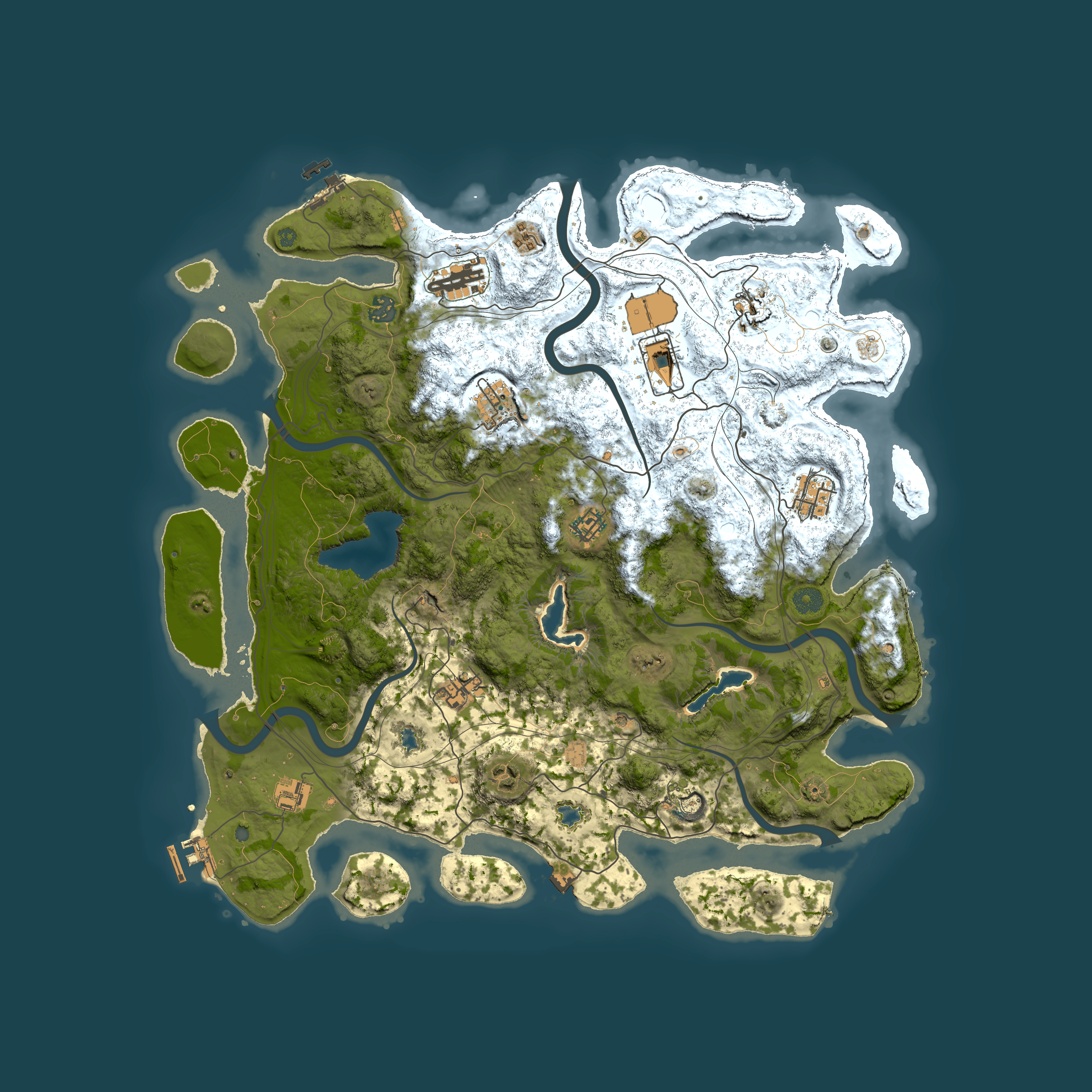 Full top-down render of Rust map seed 2110411686, 4500x4500m