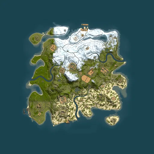 Rust map seed 719473369, 3500x3500m top-down preview