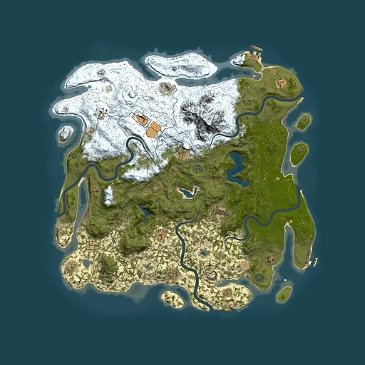 Rust map seed 1247978549, 5000x5000m top-down preview
