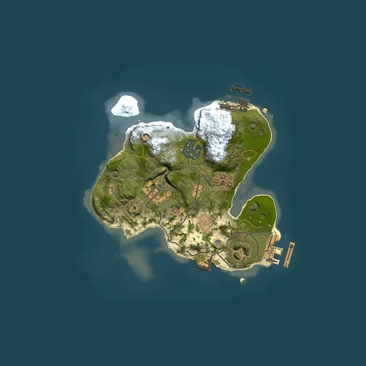 Rust map seed 1261906171, 2000x2000m top-down preview