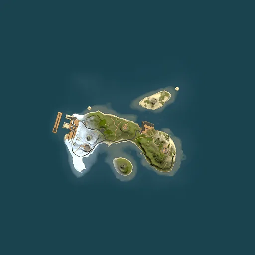Rust map seed 1050946764, 1500x1500m top-down preview