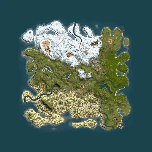 Rust map seed 587315877, 4500x4500m top-down preview