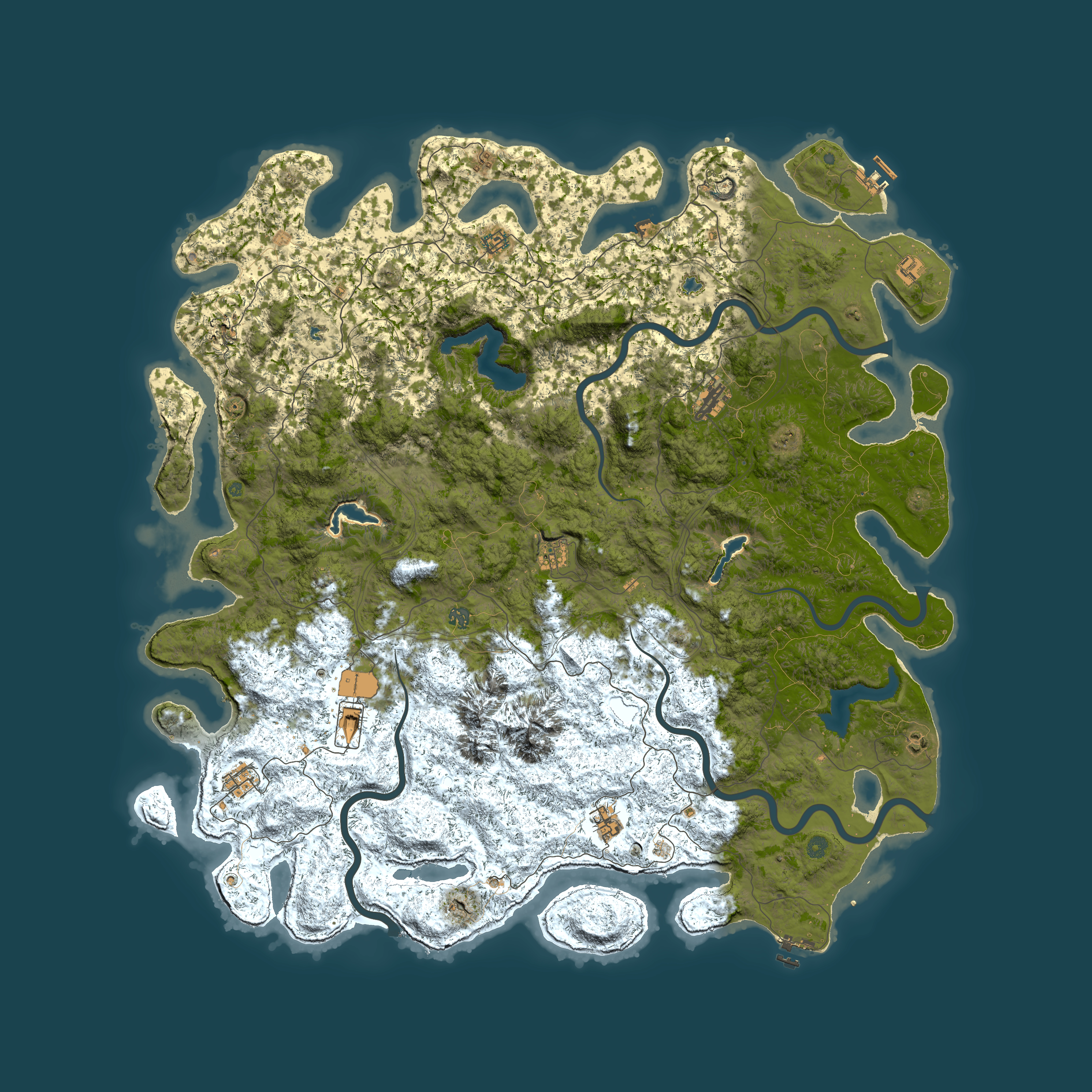 Full top-down render of Rust map seed 1621615146, 6000x6000m