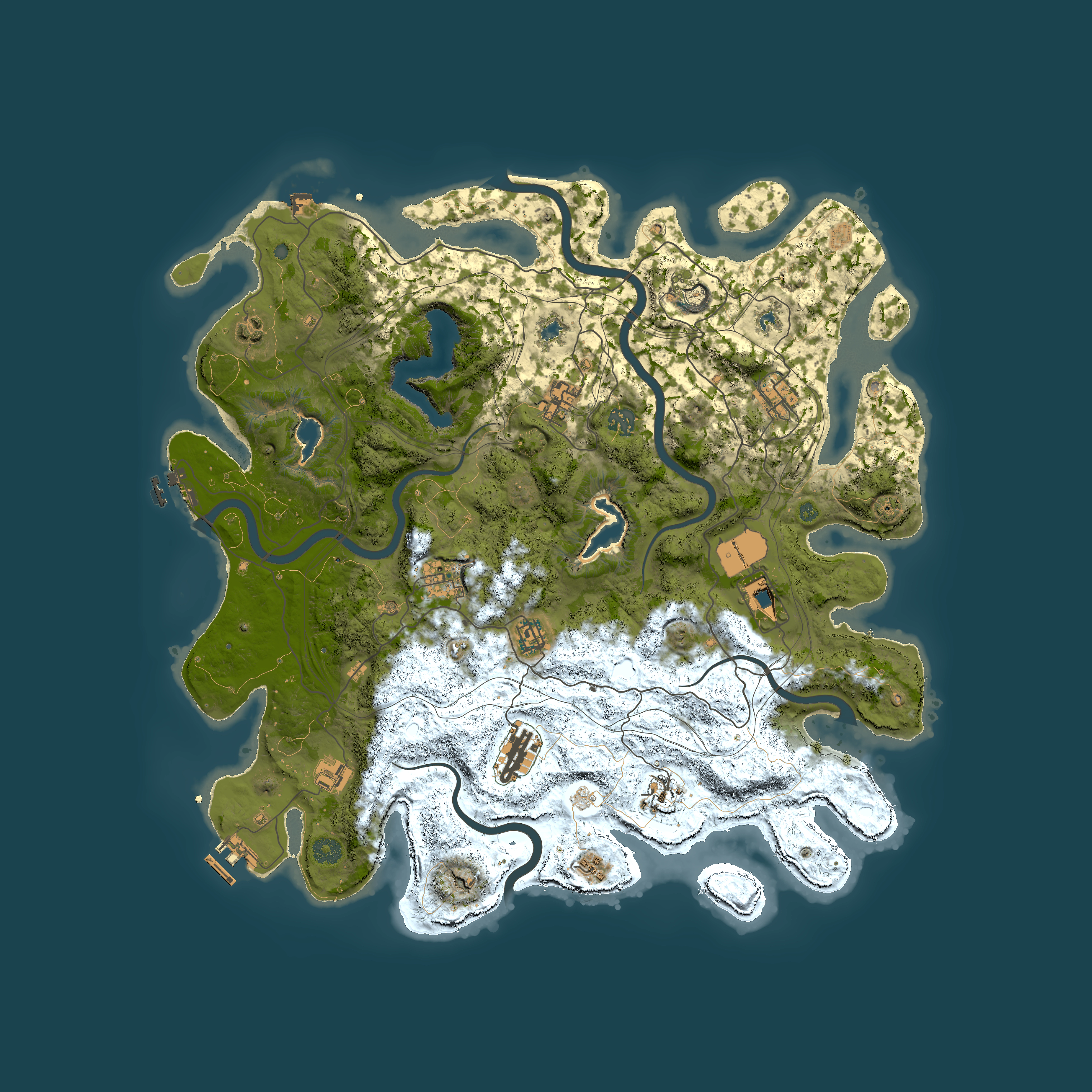 Full top-down render of Rust map seed 653218818, 4500x4500m