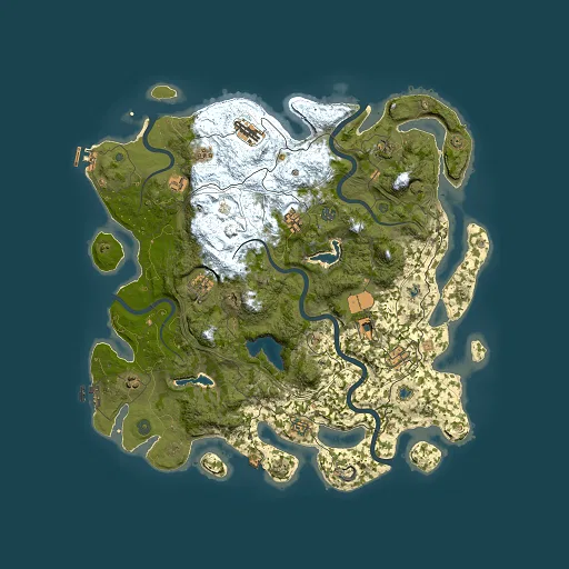 Rust map seed 1870427030, 4500x4500m top-down preview