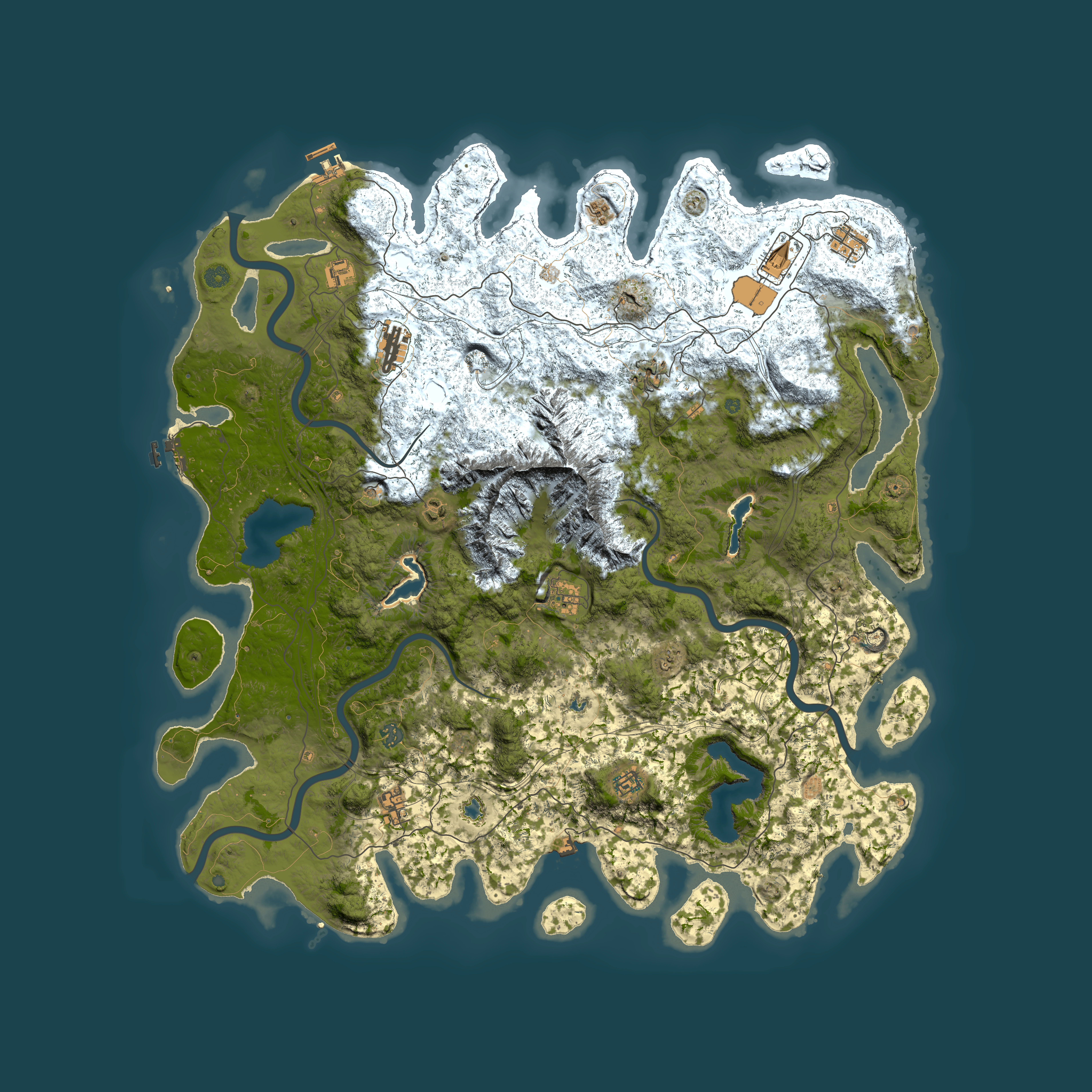 Full top-down render of Rust map seed 1455875658, 5500x5500m