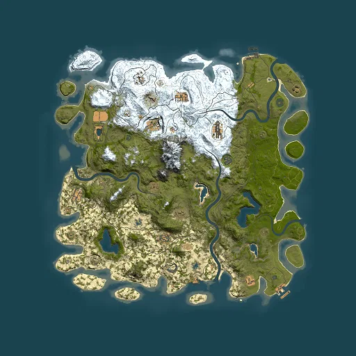 Rust map seed 1989545369, 5000x5000m top-down preview