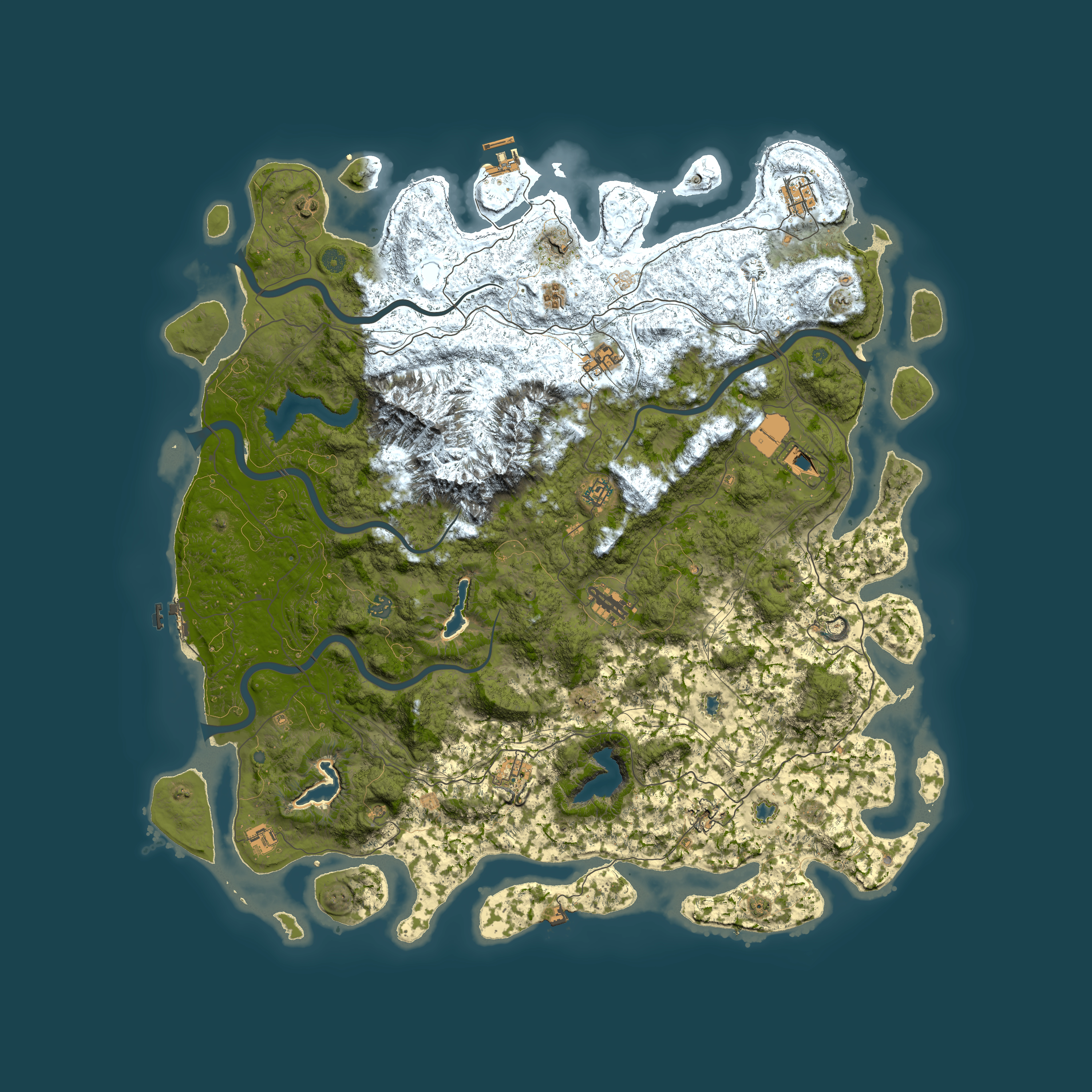 Full top-down render of Rust map seed 1440157301, 5500x5500m