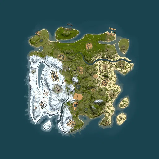 Rust map seed 1517297047, 3500x3500m top-down preview