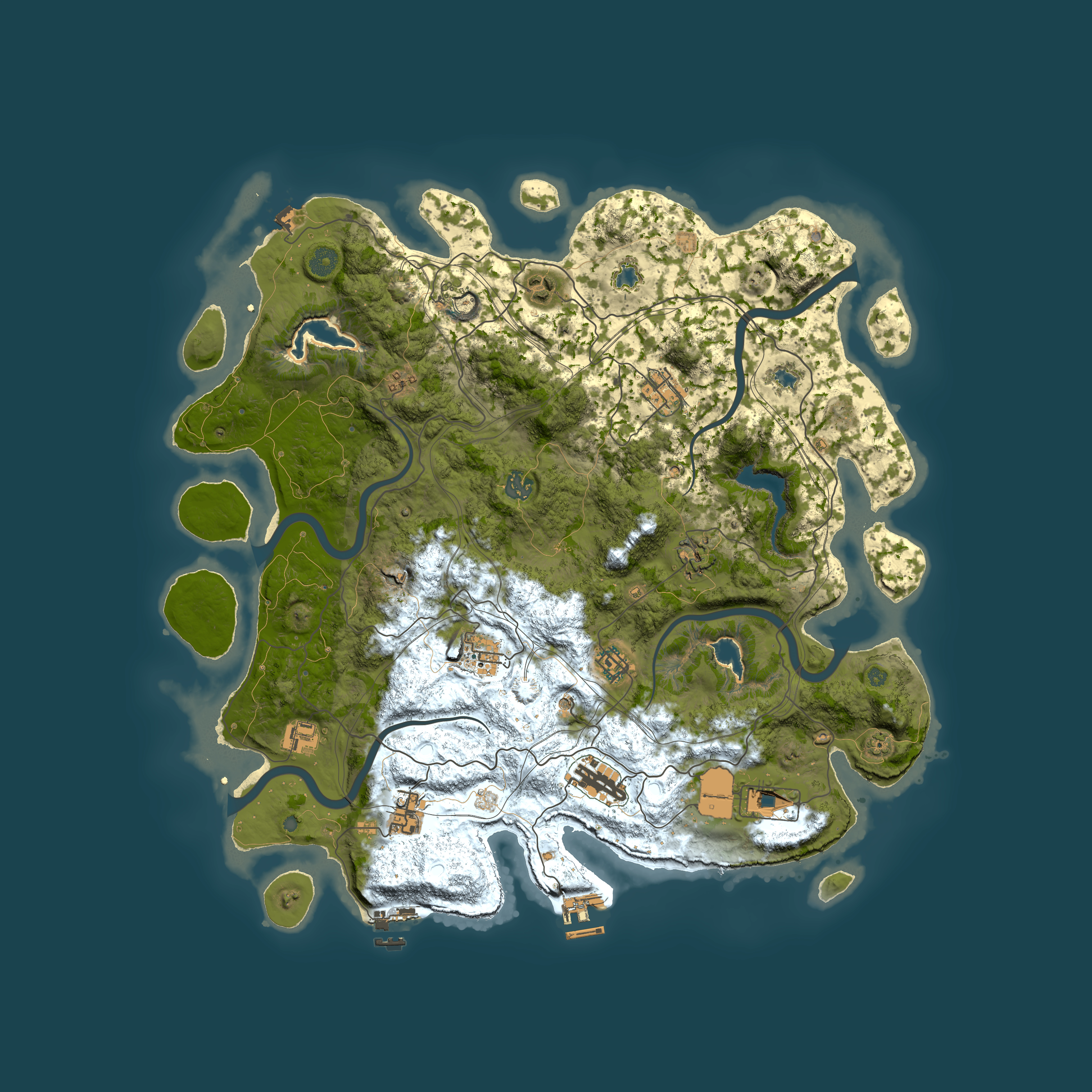 Full top-down render of Rust map seed 1846280081, 4500x4500m