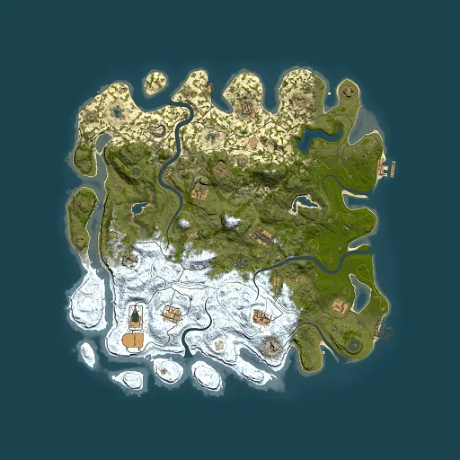 Rust map seed 1636923053, 4500x4500m top-down preview