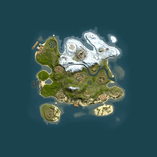 Rust map seed 1872870096, 2500x2500m top-down preview