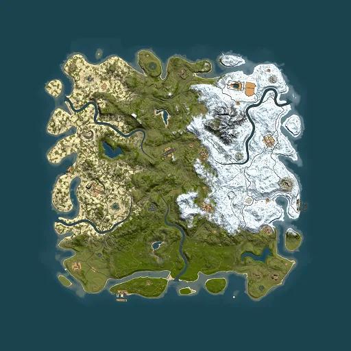 Rust map seed 51033967, 5500x5500m top-down preview