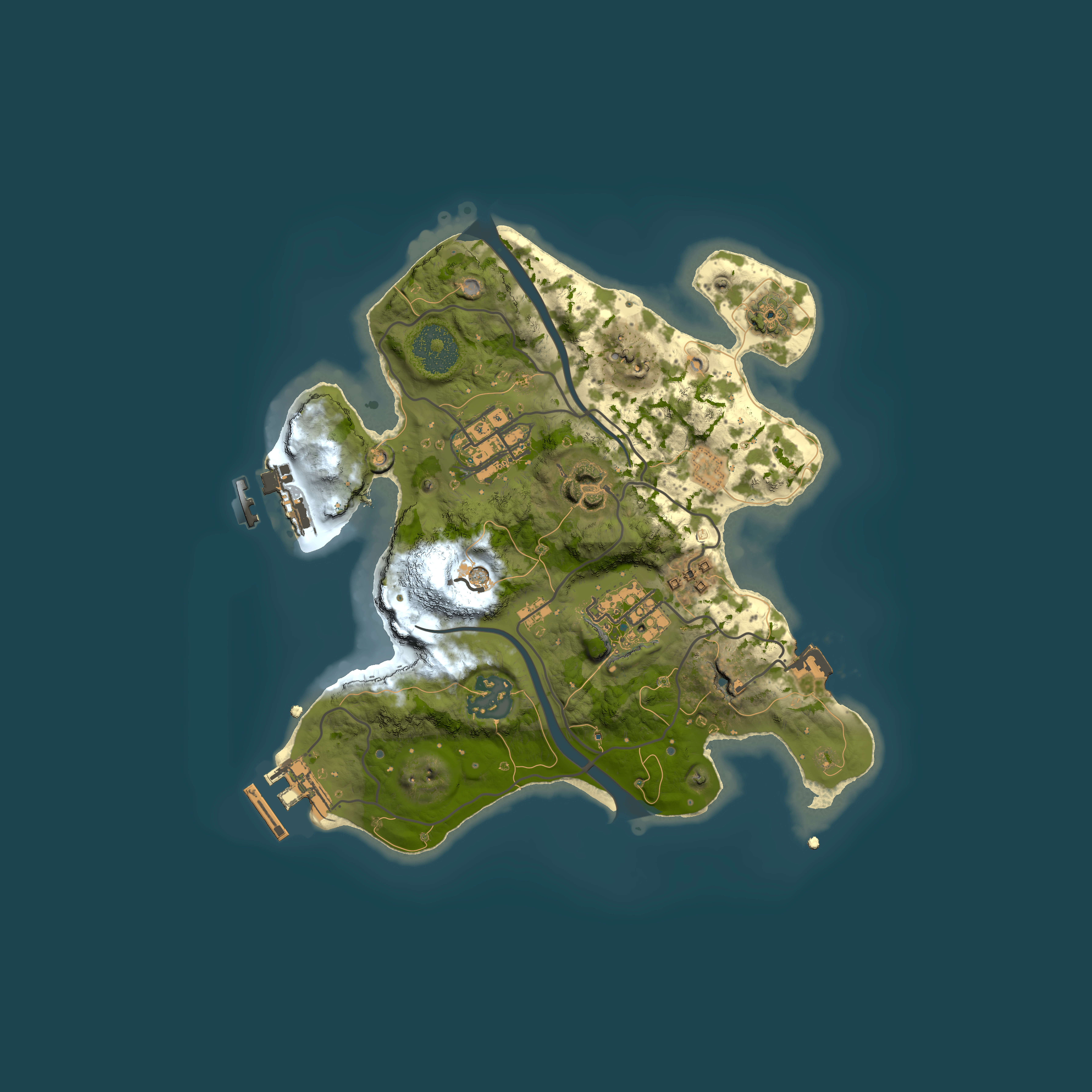 Full top-down render of Rust map seed 1039317611, 2500x2500m