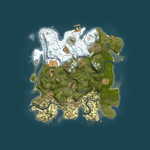 Rust map seed 2132201608, 3500x3500m top-down preview