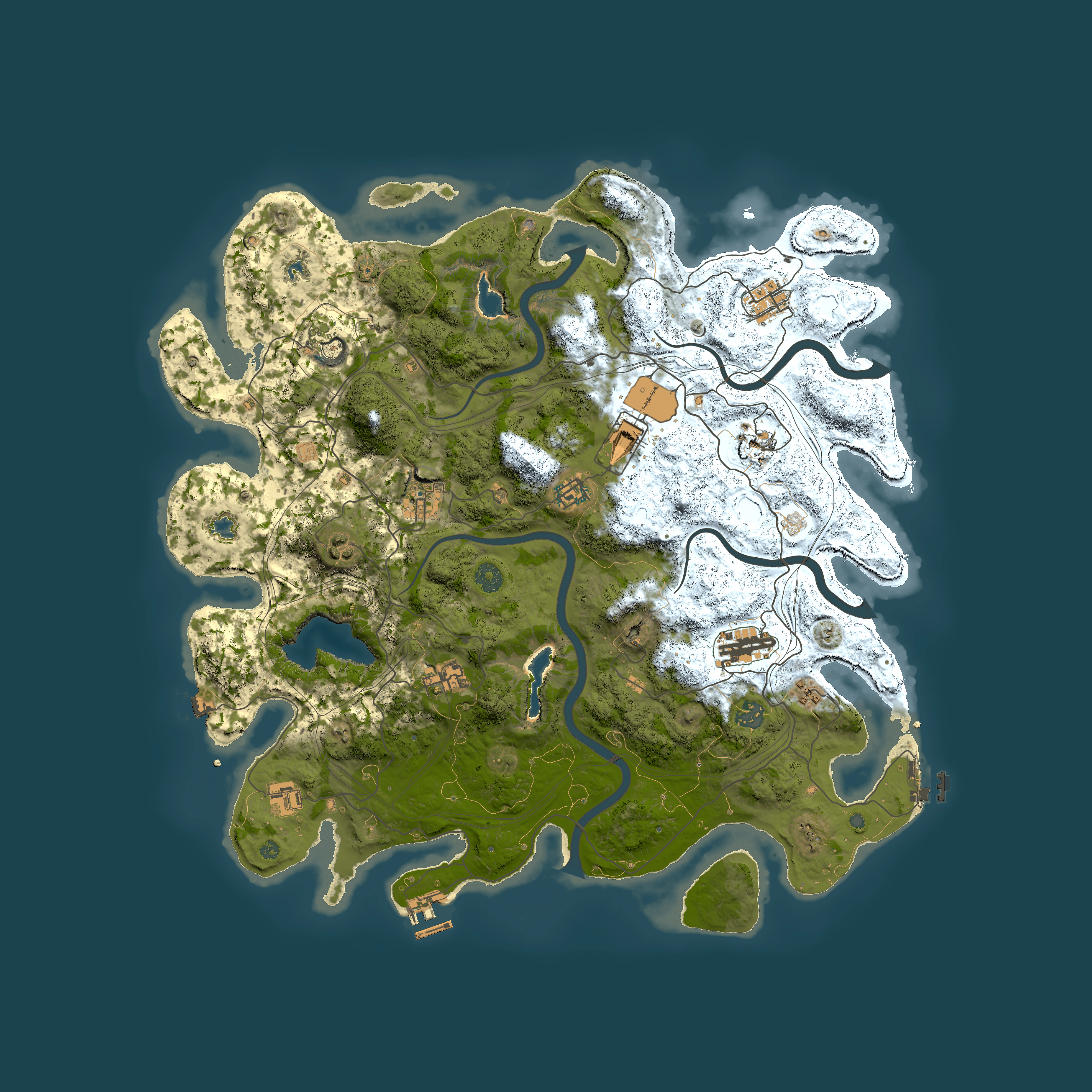 Full top-down render of Rust map seed 170121417, 4500x4500m