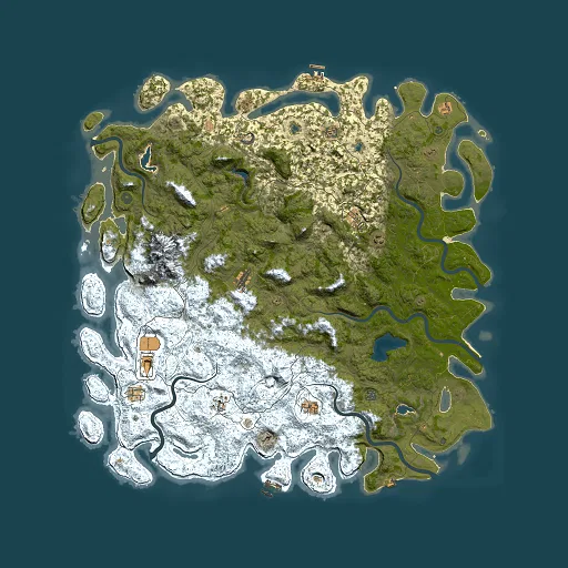 Rust map seed 1030307824, 6000x6000m top-down preview