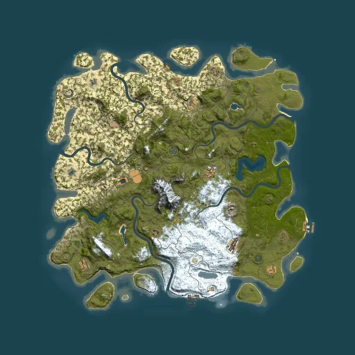 Rust map seed 491167436, 5500x5500m top-down preview