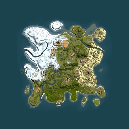 Rust map seed 1375644242, 3500x3500m top-down preview