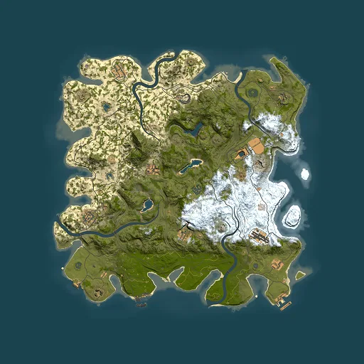 Rust map seed 670020250, 4500x4500m top-down preview