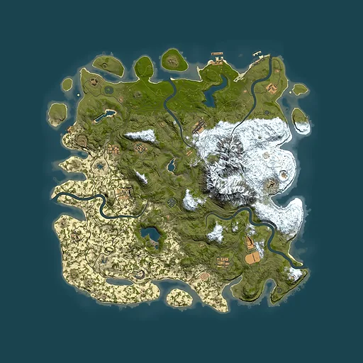 Rust map seed 48750409, 5000x5000m top-down preview
