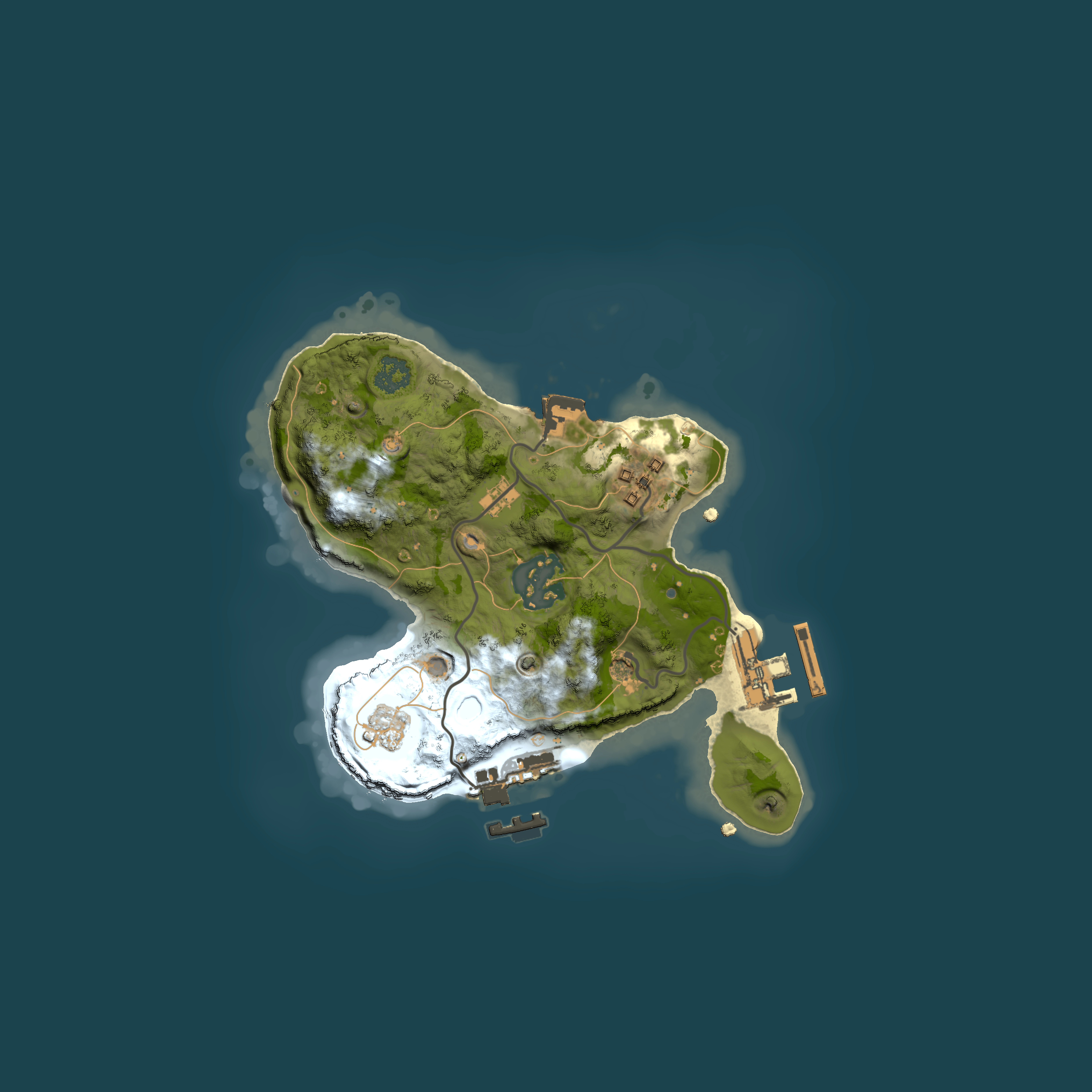 Full top-down render of Rust map seed 1716925666, 2000x2000m