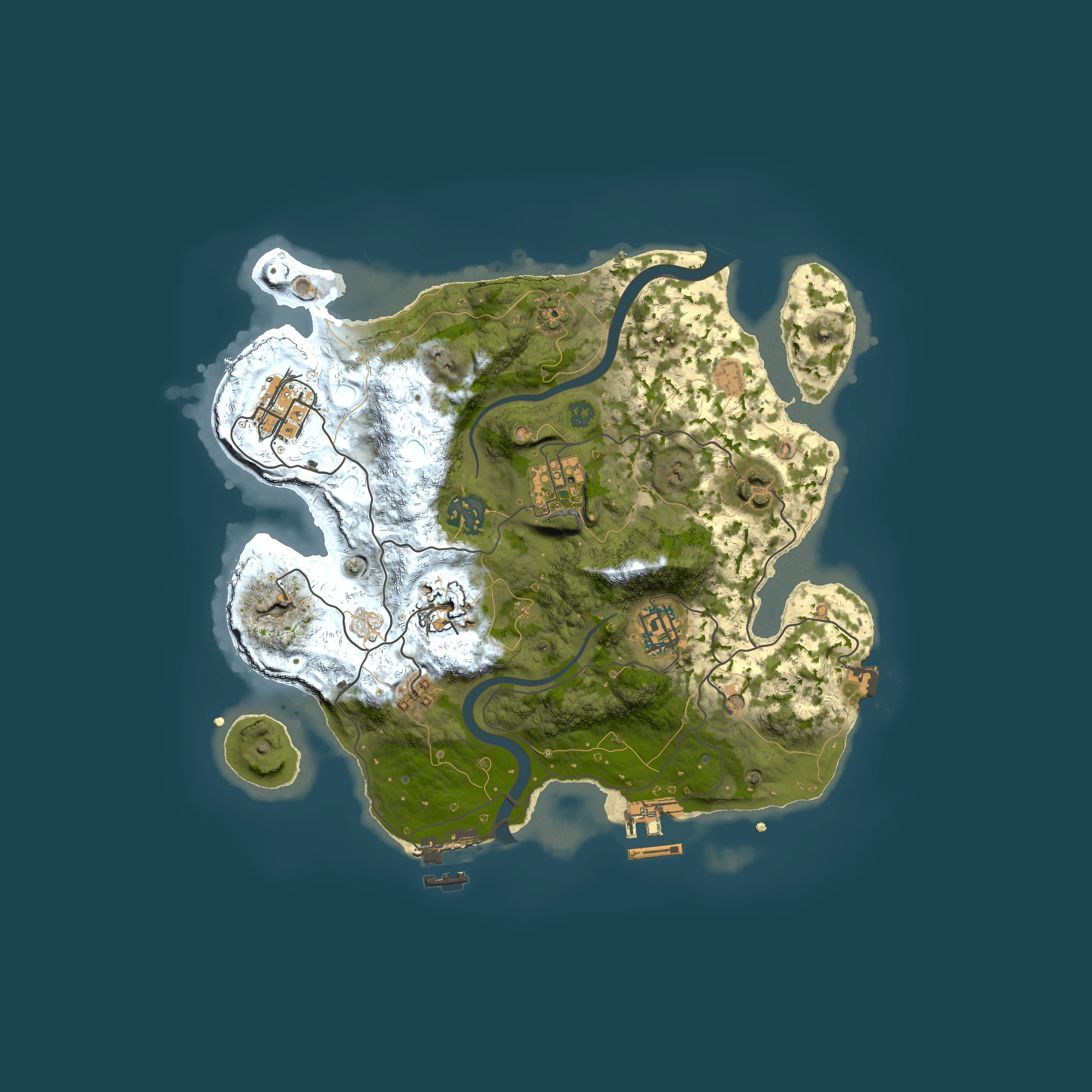 Full top-down render of Rust map seed 1056788012, 3000x3000m