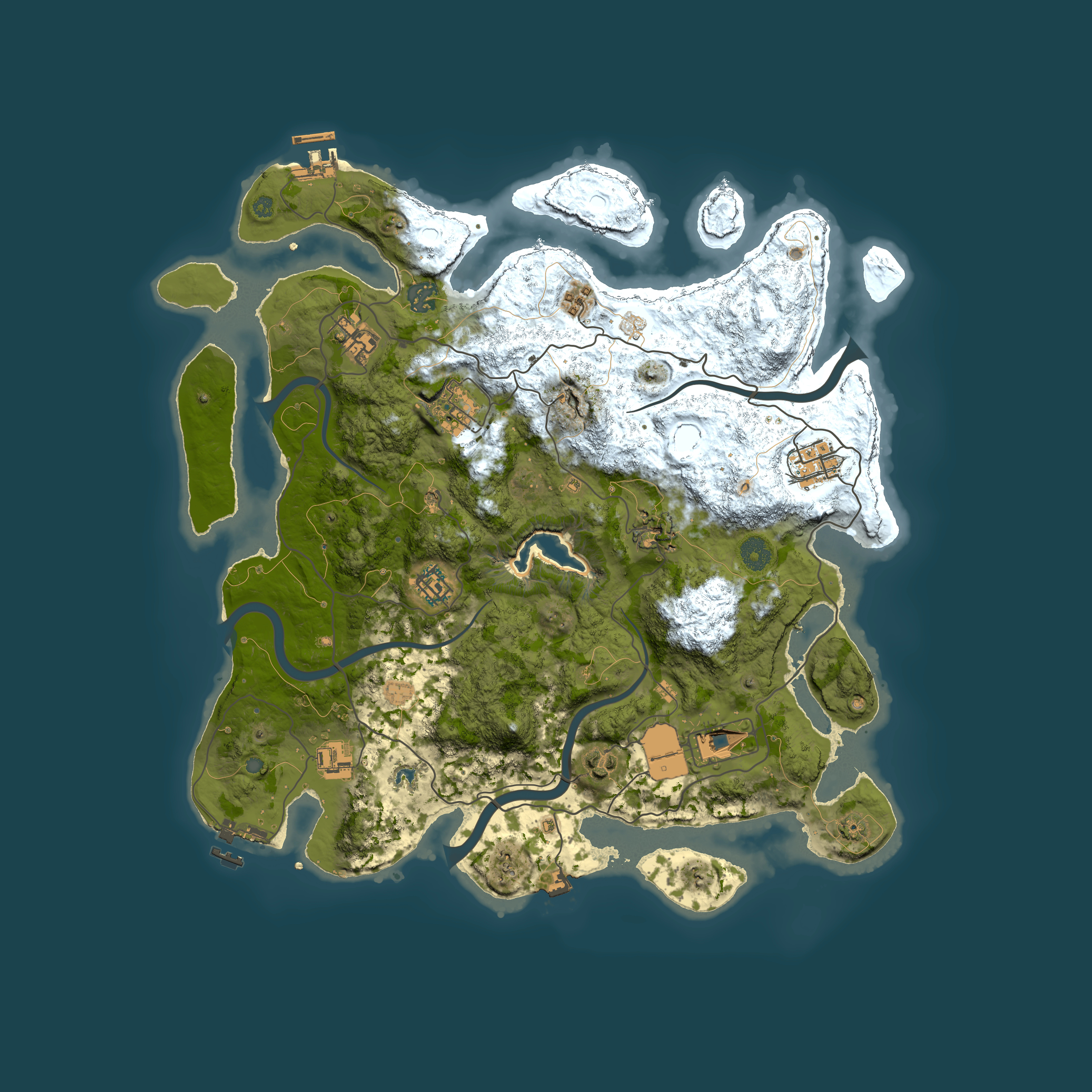 Full top-down render of Rust map seed 1793676222, 4000x4000m