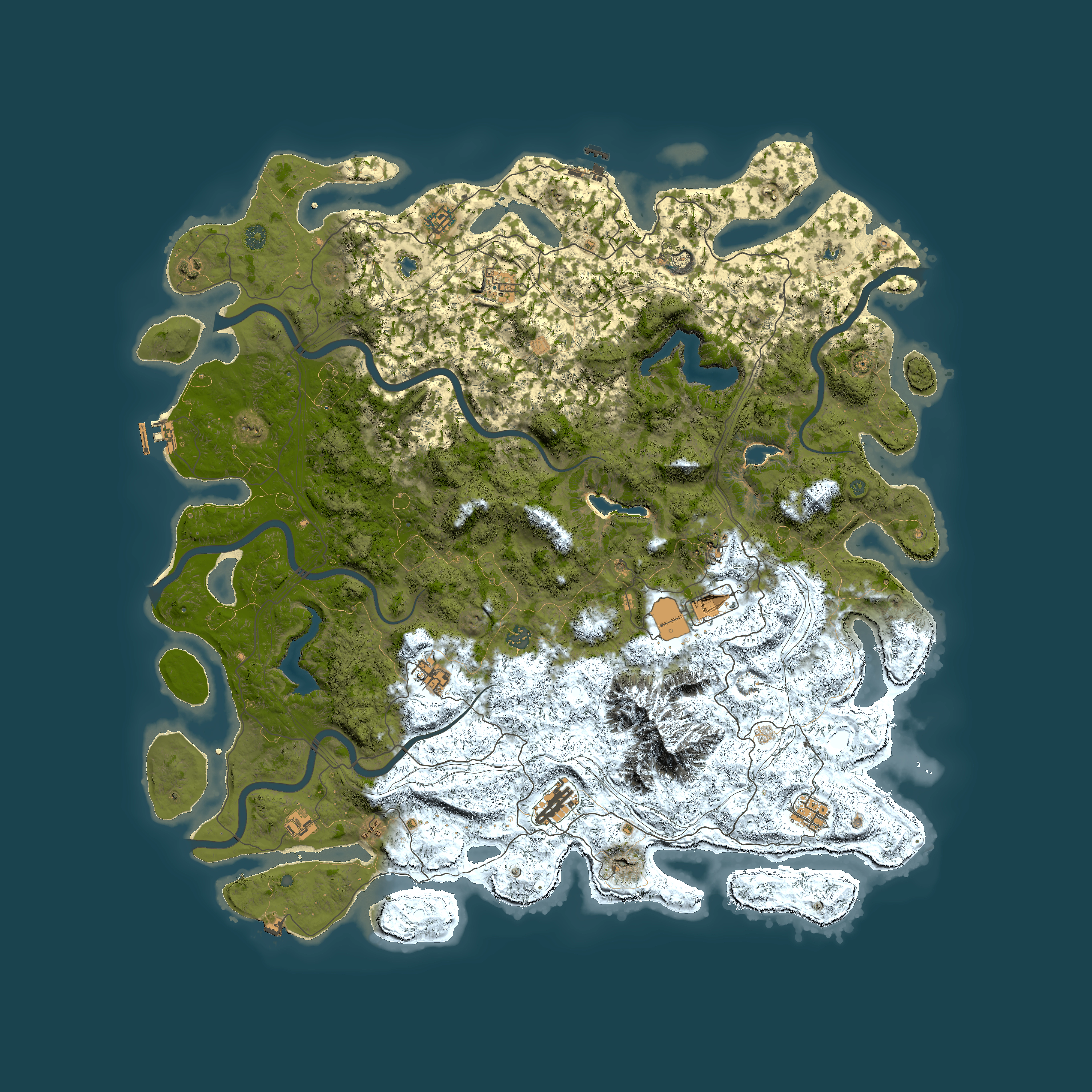 Full top-down render of Rust map seed 301878163, 5500x5500m