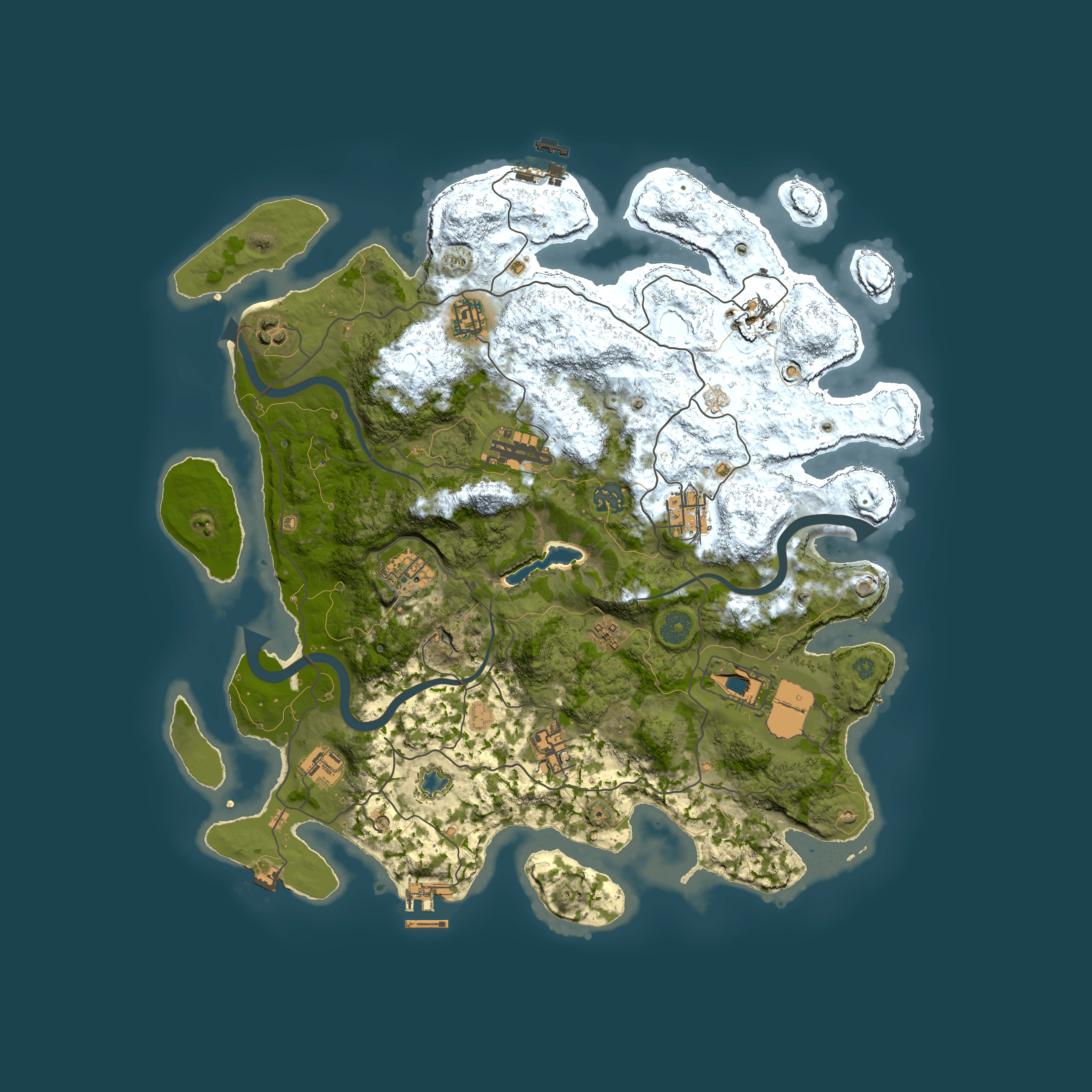 Full top-down render of Rust map seed 662886852, 4000x4000m