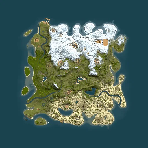 Rust map seed 296282132, 4500x4500m top-down preview