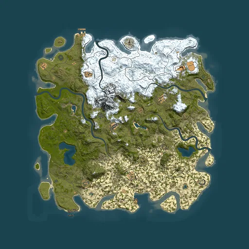 Rust map seed 393166517, 5500x5500m top-down preview