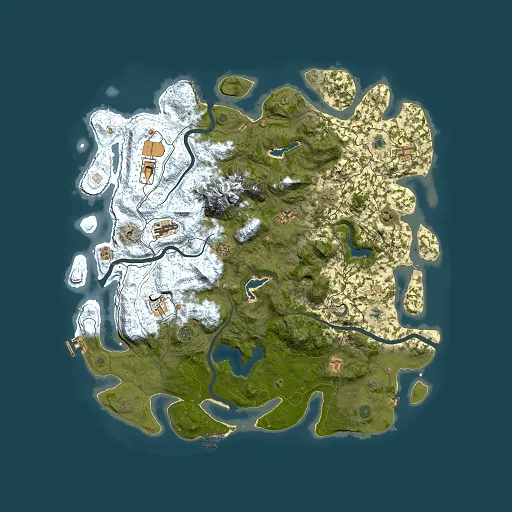 Rust map seed 275942605, 5000x5000m top-down preview