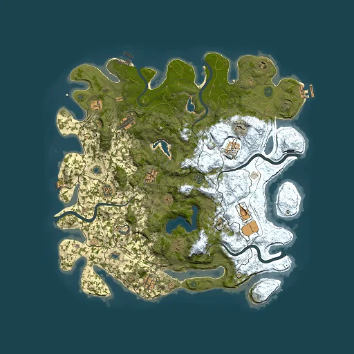 Rust map seed 516100419, 4500x4500m top-down preview