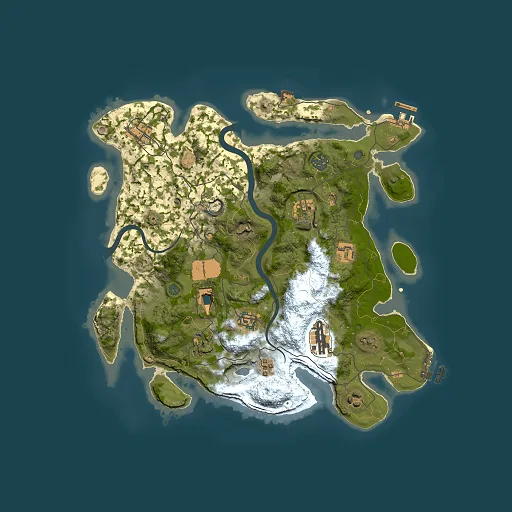 Rust map seed 1426816501, 3500x3500m top-down preview