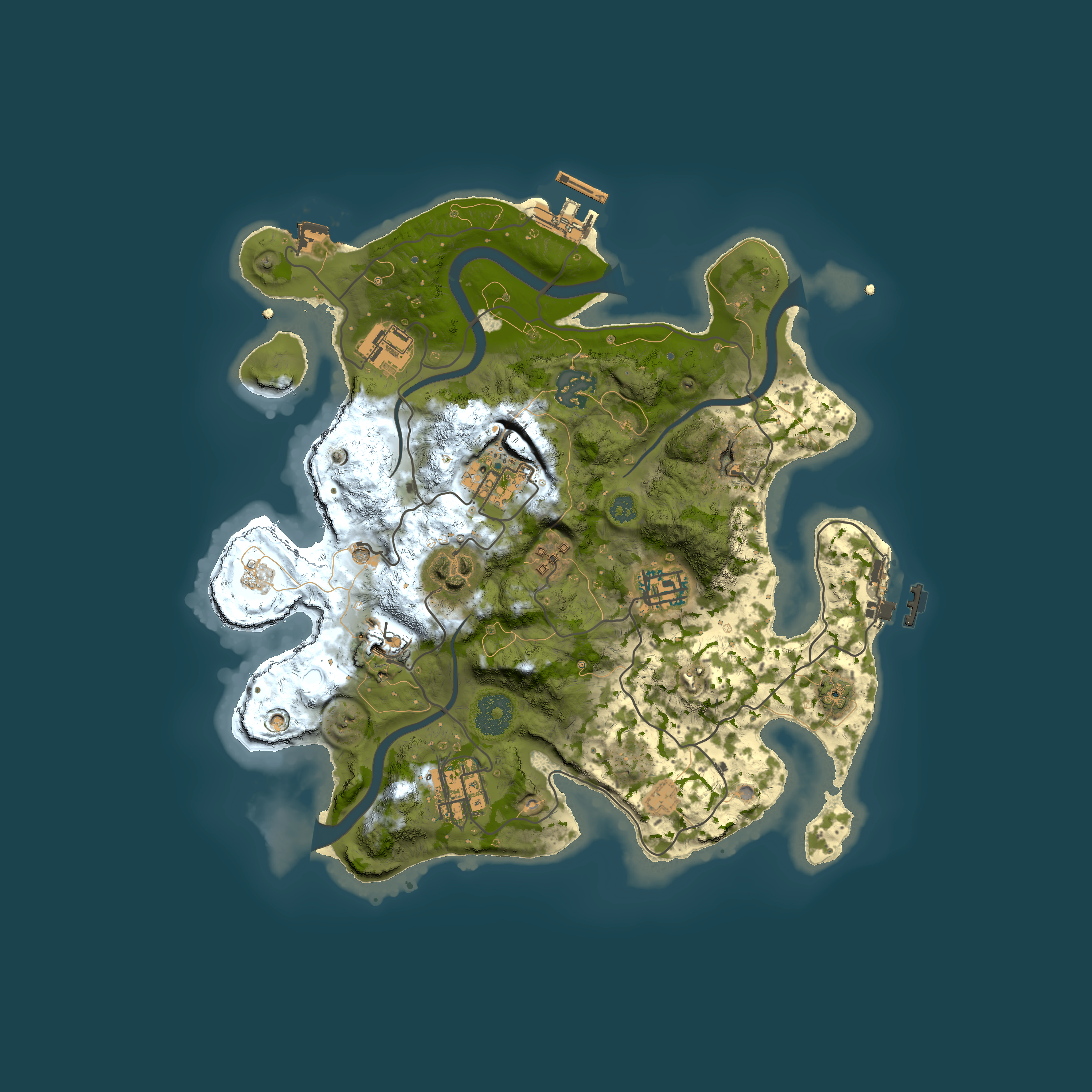 Full top-down render of Rust map seed 465606116, 3000x3000m